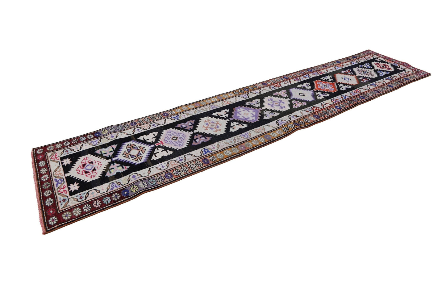 3x13 Runner rug ,Carpet runner, Turkish runner ,Oushak runner, Vintage runner ,Runner Floor rug, Scandinavian decor ,Hallway rug, 7231
