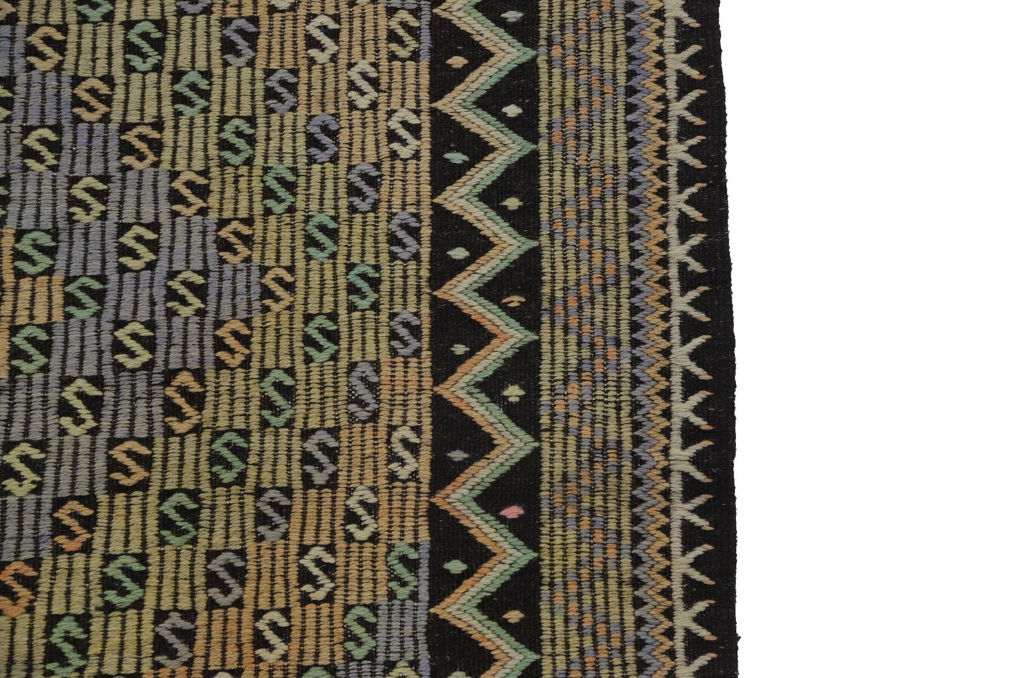 Kilim Rug One Of a Kind, Turkish Kilim Rug, Vintage Kilim Rug, Hard Coal Kilim Rug, Green Kilim Rug,handmade Rug, Home Decor 8121