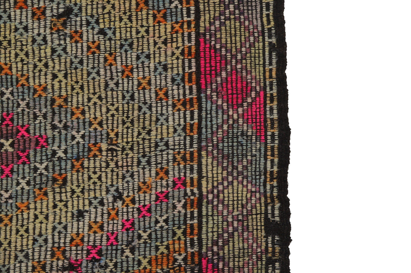 Turkish Vintage Kilim Rug, Handmade Area Kilim Rug, Sun muted Flat weave Rug, 6x9 Kilim Rug, Eclectic Decor Rug, 8119