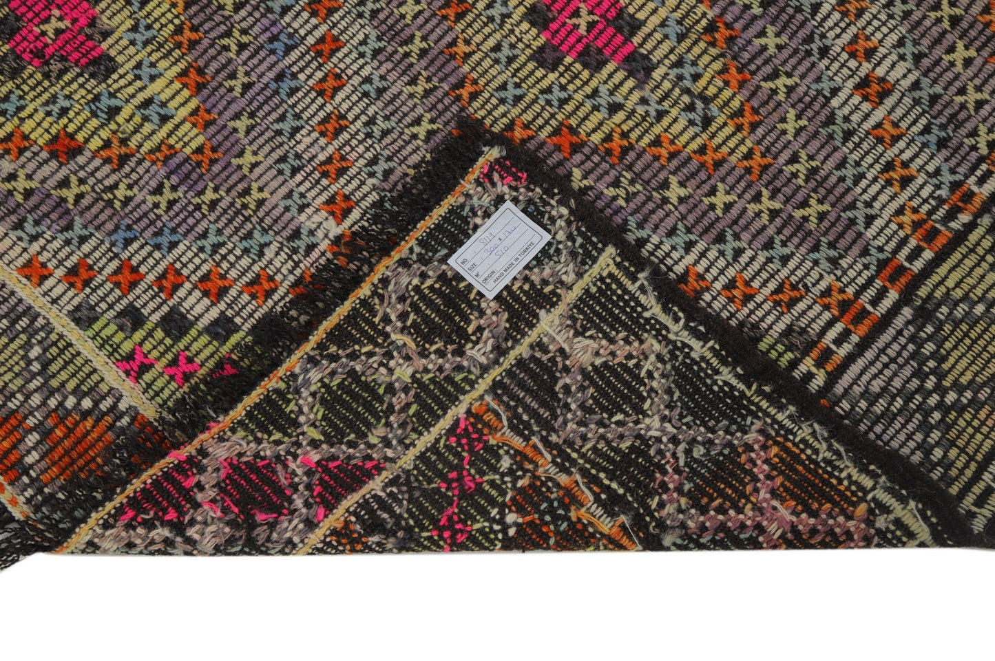 Turkish Vintage Kilim Rug, Handmade Area Kilim Rug, Sun muted Flat weave Rug, 6x9 Kilim Rug, Eclectic Decor Rug, 8119