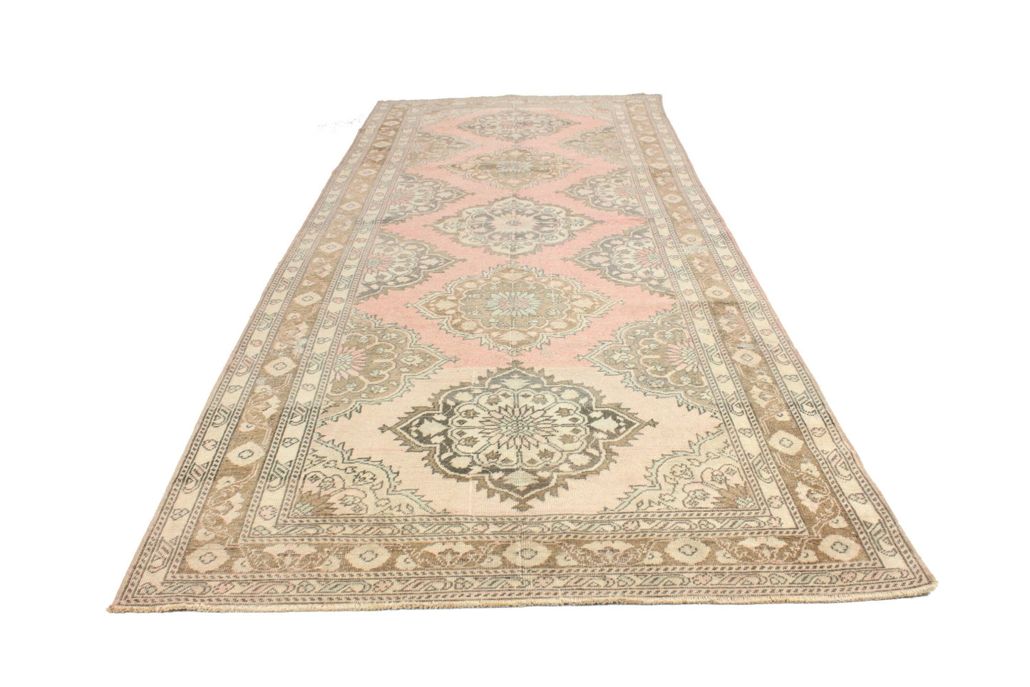 Turkish Rug Wide Long , Oushak Turkish Vintage Rug, Handmade Faded Runner Rug, Eclectic Decor, Hallway Rug,Entryway Rug, 5949