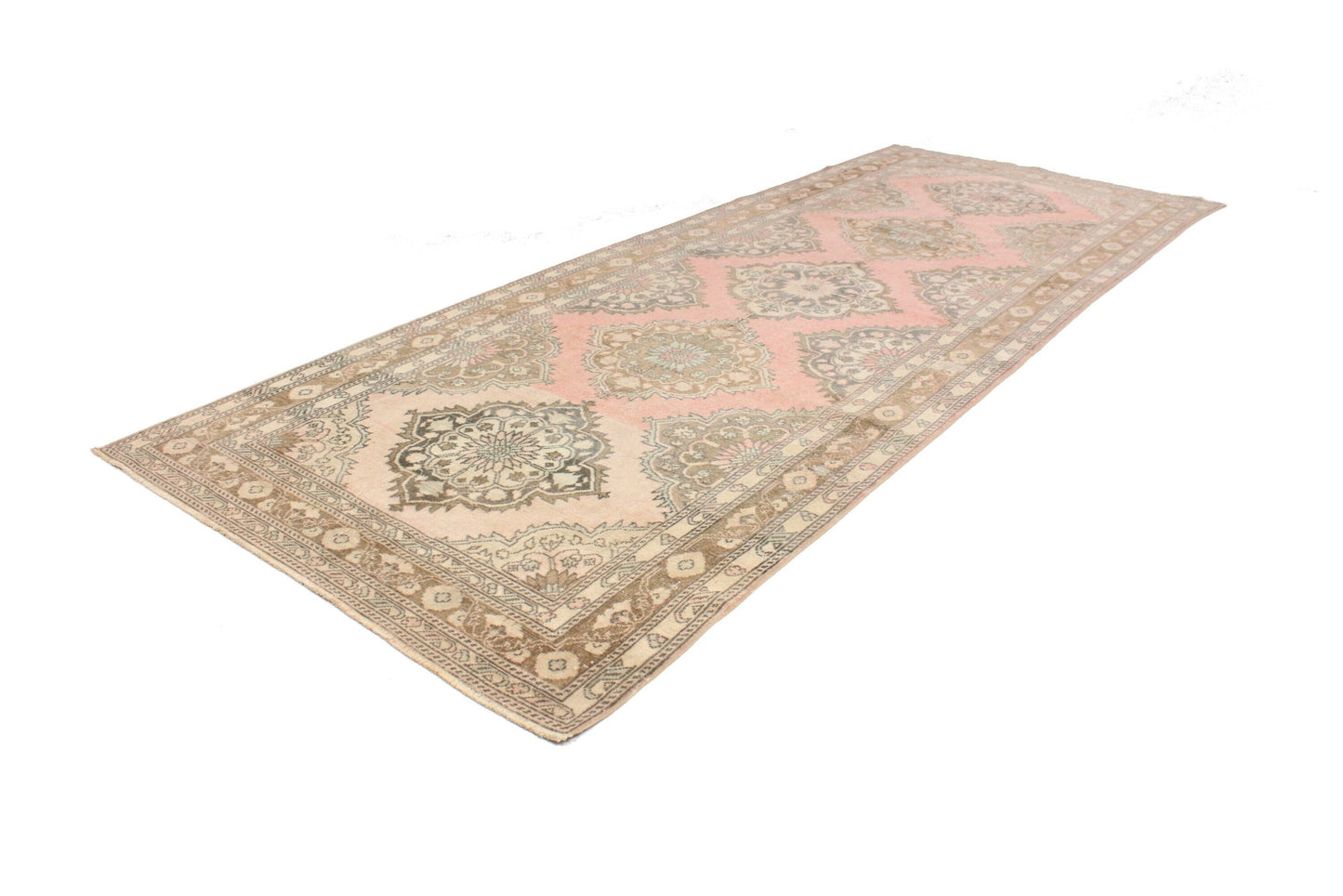 Turkish Rug Wide Long , Oushak Turkish Vintage Rug, Handmade Faded Runner Rug, Eclectic Decor, Hallway Rug,Entryway Rug, 5949