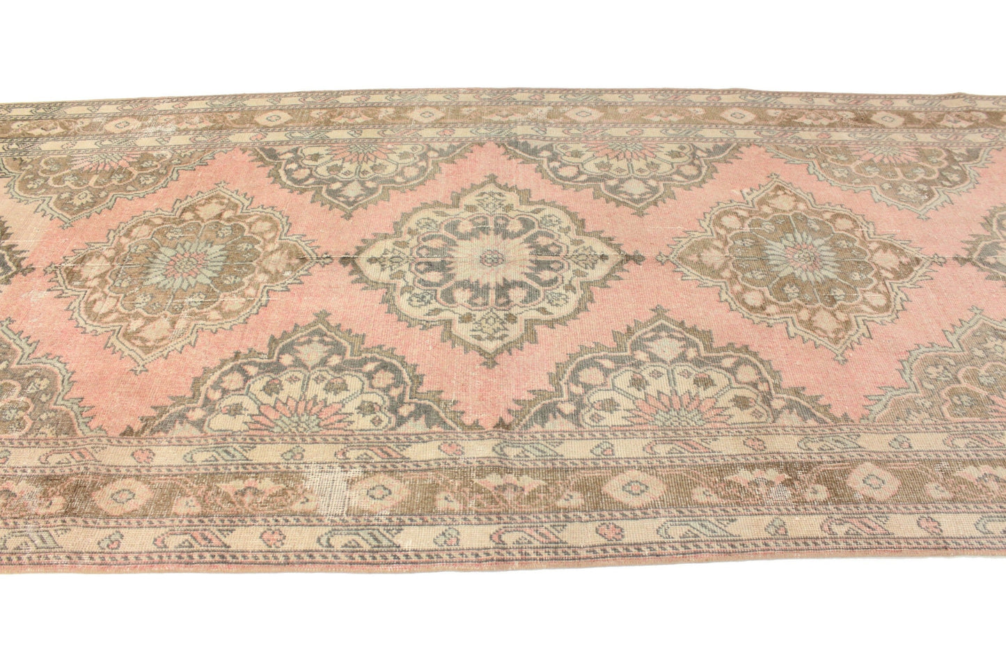 Turkish Rug Wide Long , Oushak Turkish Vintage Rug, Handmade Faded Runner Rug, Eclectic Decor, Hallway Rug,Entryway Rug, 5949