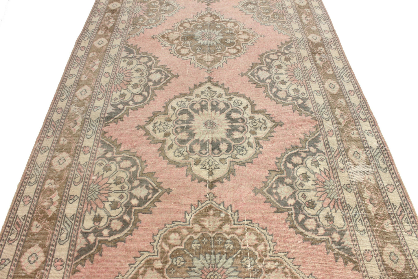 Turkish Rug Wide Long , Oushak Turkish Vintage Rug, Handmade Faded Runner Rug, Eclectic Decor, Hallway Rug,Entryway Rug, 5949