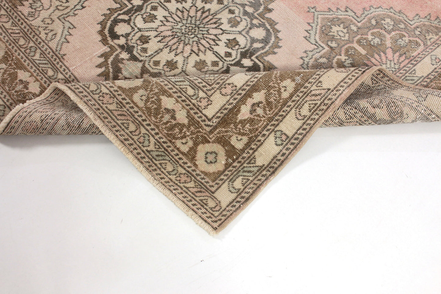 Turkish Rug Wide Long , Oushak Turkish Vintage Rug, Handmade Faded Runner Rug, Eclectic Decor, Hallway Rug,Entryway Rug, 5949