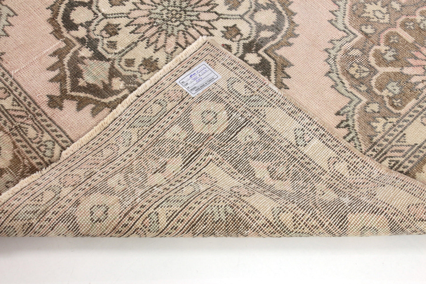 Turkish Rug Wide Long , Oushak Turkish Vintage Rug, Handmade Faded Runner Rug, Eclectic Decor, Hallway Rug,Entryway Rug, 5949