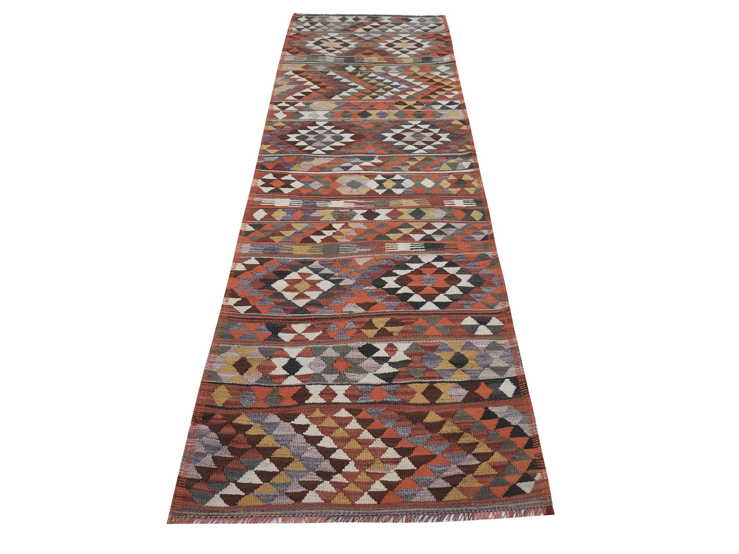 Kilim Runner Rug, Vintage Handmade Runner Rug, Turkish Oushak Runner Rug, Hallway Runner, Runner Rug 3x11, Anatolia Rug, Bohemian Rug, 11409