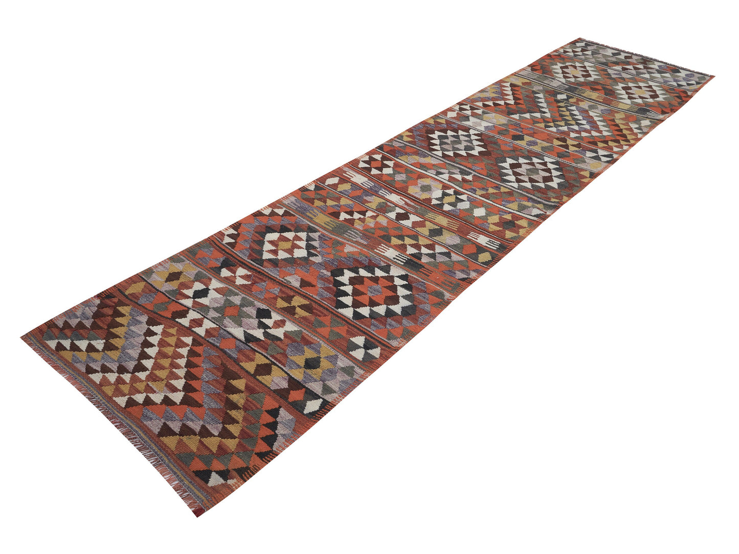 Kilim Runner Rug, Vintage Handmade Runner Rug, Turkish Oushak Runner Rug, Hallway Runner, Runner Rug 3x11, Anatolia Rug, Bohemian Rug, 11409