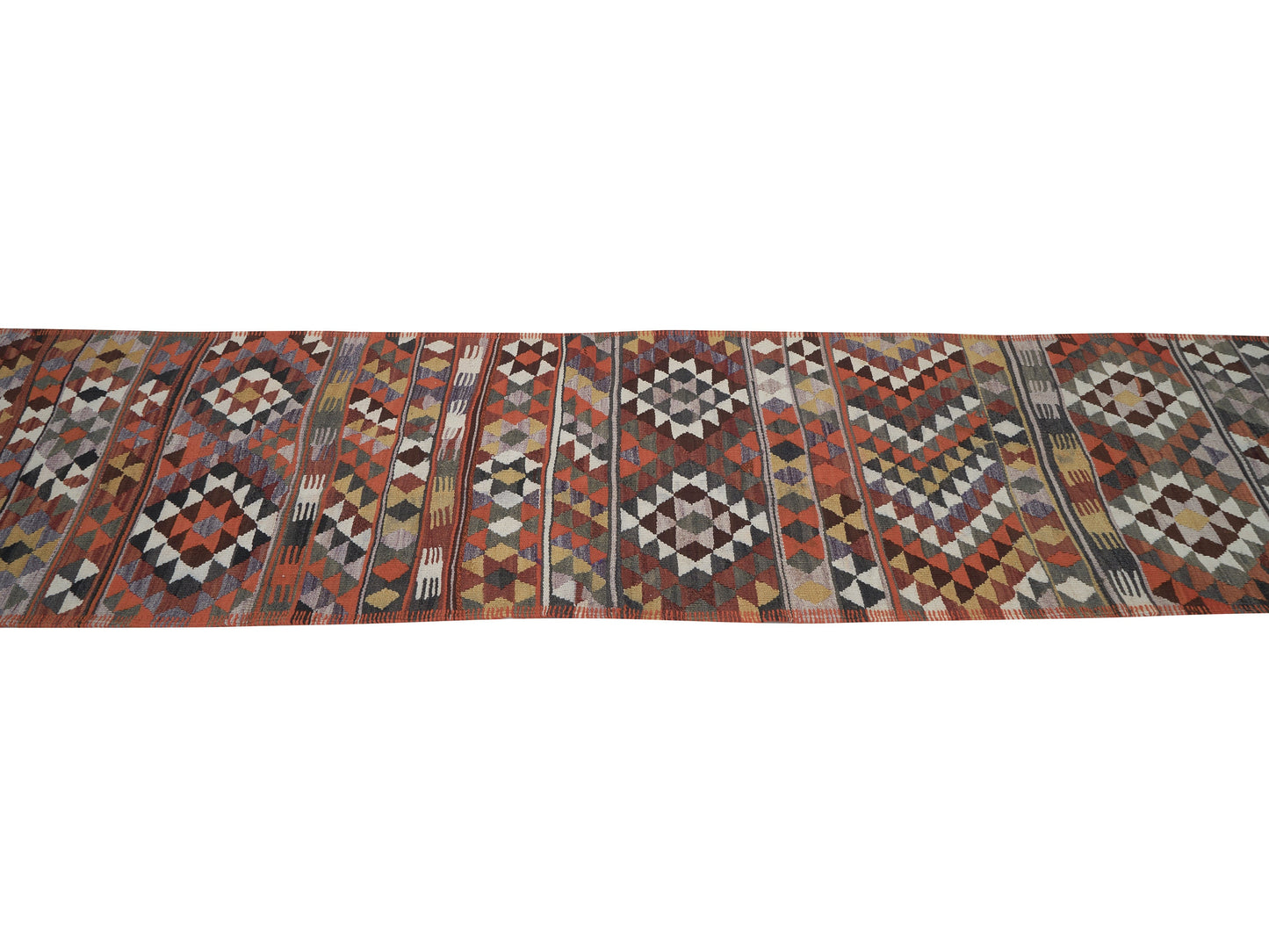 Kilim Runner Rug, Vintage Handmade Runner Rug, Turkish Oushak Runner Rug, Hallway Runner, Runner Rug 3x11, Anatolia Rug, Bohemian Rug, 11409