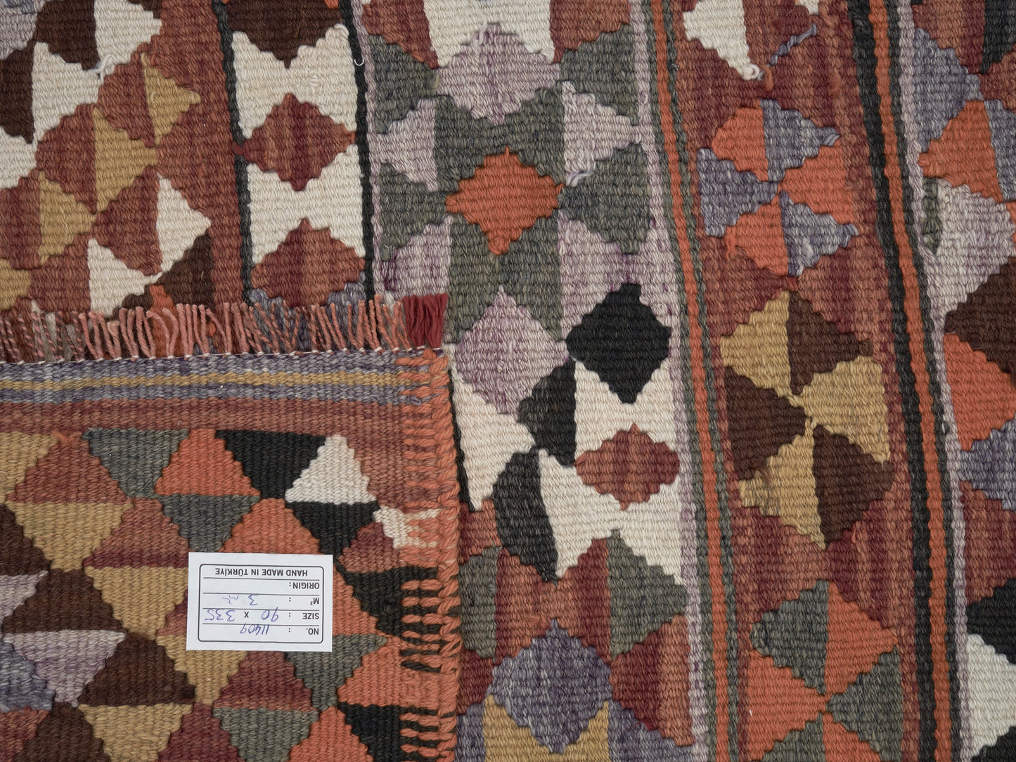 Kilim Runner Rug, Vintage Handmade Runner Rug, Turkish Oushak Runner Rug, Hallway Runner, Runner Rug 3x11, Anatolia Rug, Bohemian Rug, 11409