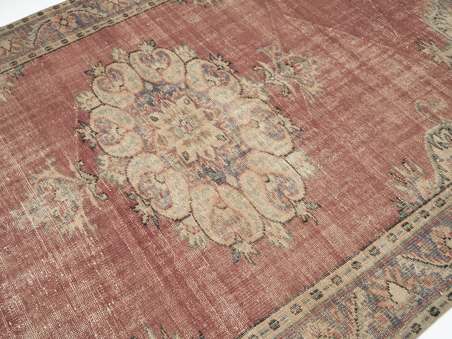 Oushak Area Rug, Turkish Handmade Rug, Vintage Antique Rug, Entryway Rug, Carpet Rug, Anatolia Rug, Bohemian Rug, Turkey Rug, Rug 6x9, 12034