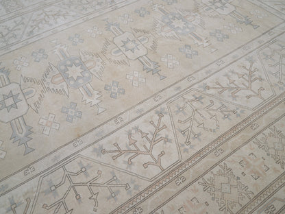 Handmade Area Rug, Vintage Oushak Rug, Turkish Muted Rug, Neutral Floor Rug, Rug 10x14, Turkish Carpet, Turkey Rug, Carpet Rug, 12272