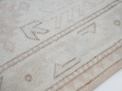 Turkish Vintage Rug, Handmade Area Rug, Oushak Muted Rug, Living Room Rug, Coastal Decor, Turkey Rug, Vintage Carpet, Rug 9x12, 12329