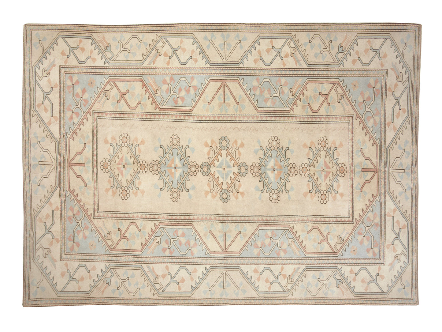 Farmhouse Decor Oushak Rug 9x12, Turkish Vintage Neutral Rug,9x12 Oversize Faded Area Large rug, One of a kind, Muted Turkish Rug, 9905