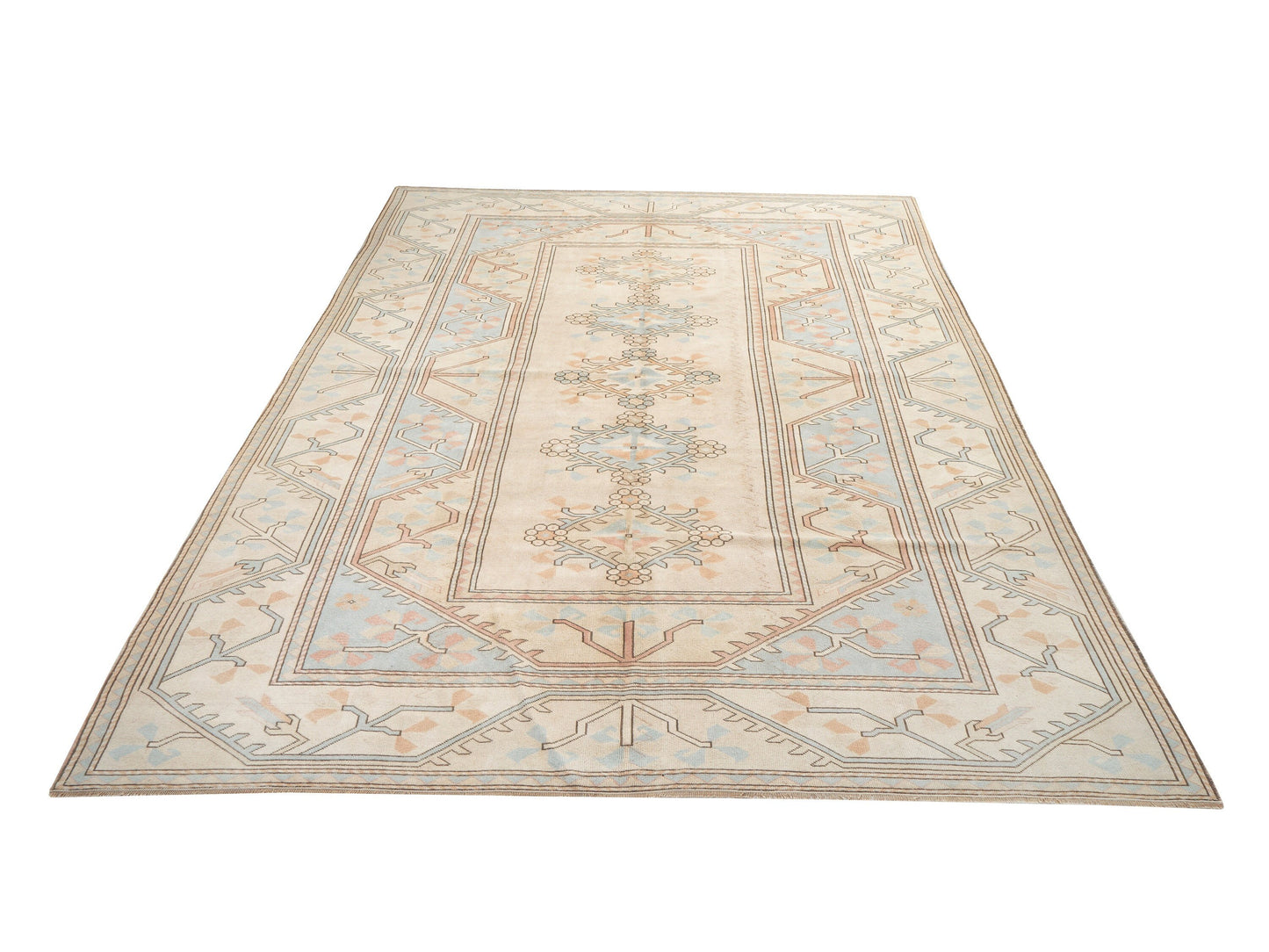 Farmhouse Decor Oushak Rug 9x12, Turkish Vintage Neutral Rug,9x12 Oversize Faded Area Large rug, One of a kind, Muted Turkish Rug, 9905
