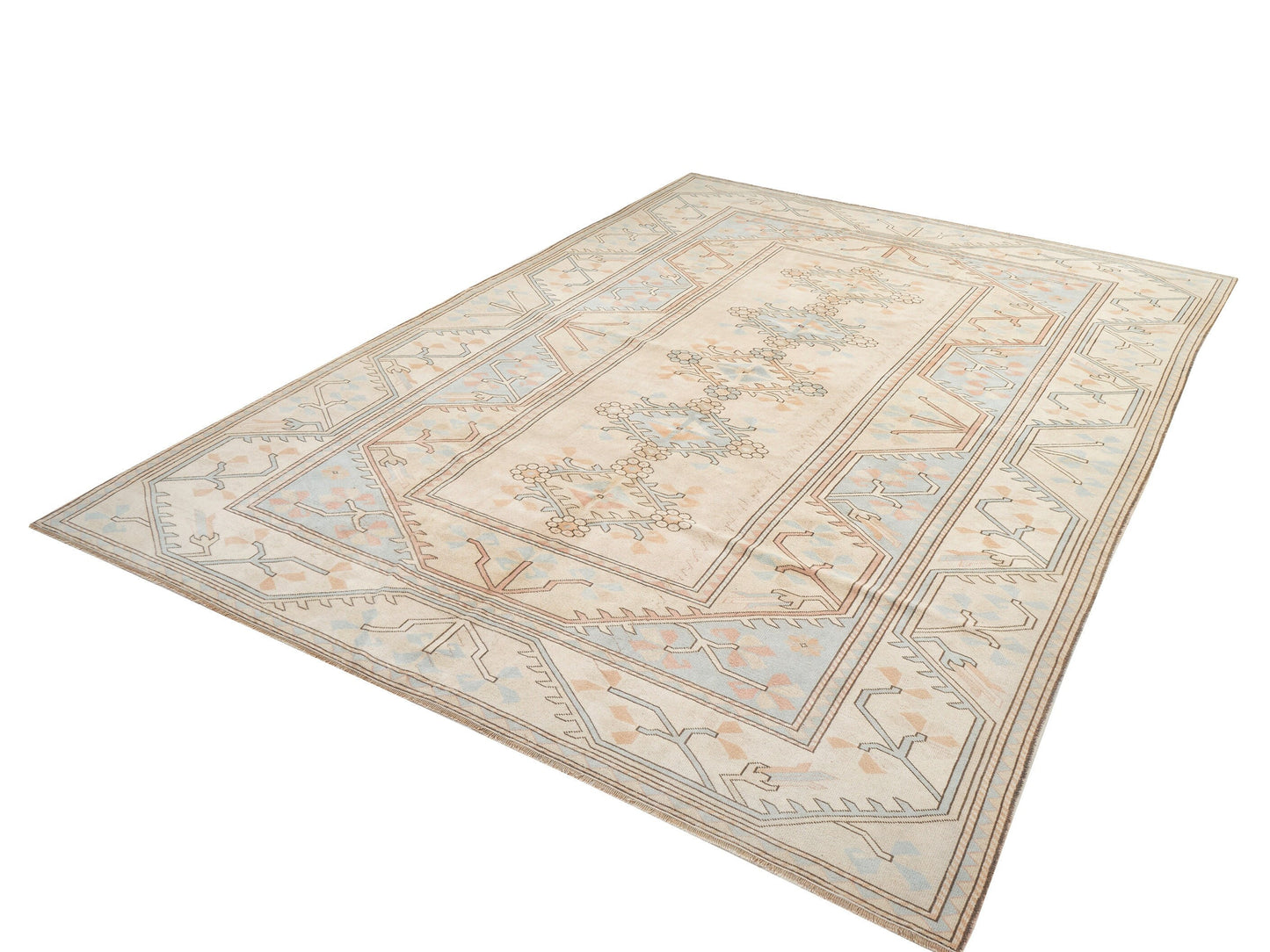 Farmhouse Decor Oushak Rug 9x12, Turkish Vintage Neutral Rug,9x12 Oversize Faded Area Large rug, One of a kind, Muted Turkish Rug, 9905