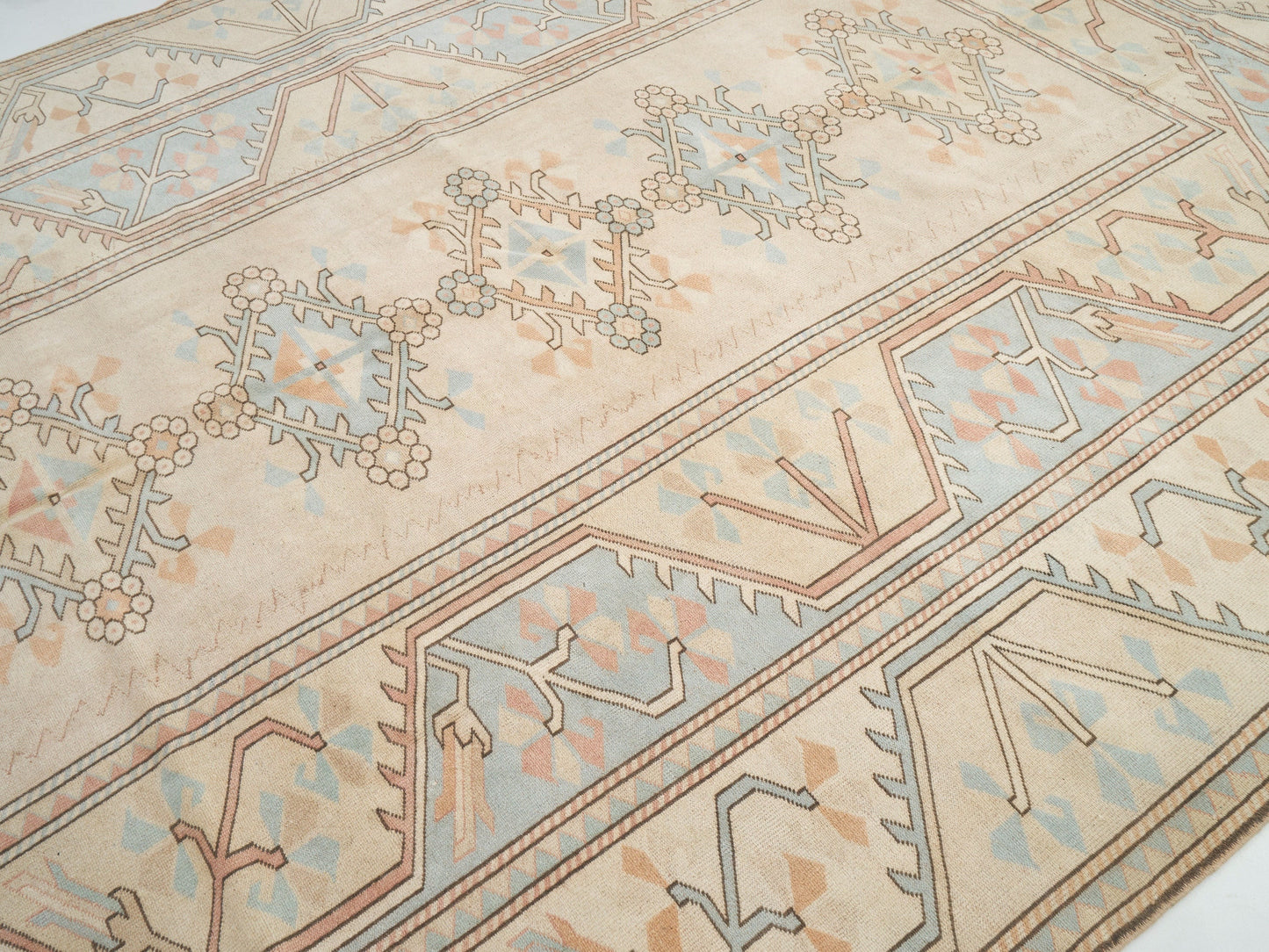 Farmhouse Decor Oushak Rug 9x12, Turkish Vintage Neutral Rug,9x12 Oversize Faded Area Large rug, One of a kind, Muted Turkish Rug, 9905