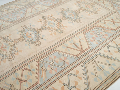 Farmhouse Decor Oushak Rug 9x12, Turkish Vintage Neutral Rug,9x12 Oversize Faded Area Large rug, One of a kind, Muted Turkish Rug, 9905
