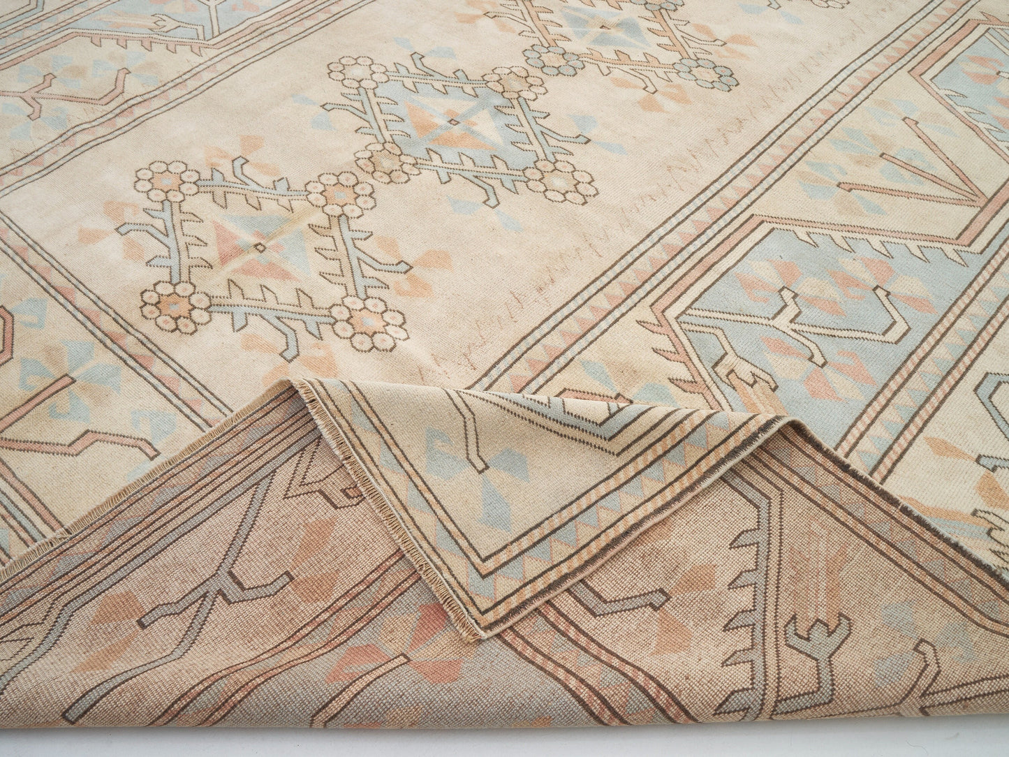 Farmhouse Decor Oushak Rug 9x12, Turkish Vintage Neutral Rug,9x12 Oversize Faded Area Large rug, One of a kind, Muted Turkish Rug, 9905