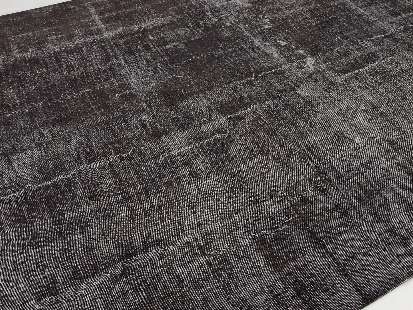 Black Area Large rug, Black Carpet rug 8x11, Turkish Rug, Vintage rug, Distressed rug, Unique rug, Contemporary decor, Handmade rug, 9600