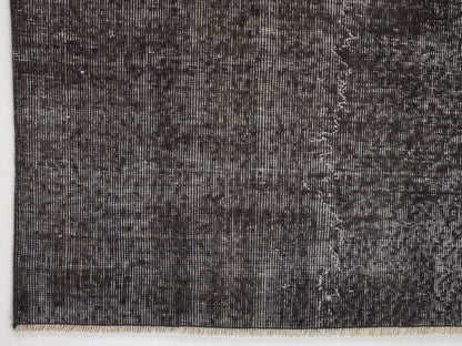 Black Area Large rug, Black Carpet rug 8x11, Turkish Rug, Vintage rug, Distressed rug, Unique rug, Contemporary decor, Handmade rug, 9600