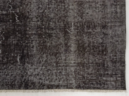 Black Area Large rug, Black Carpet rug 8x11, Turkish Rug, Vintage rug, Distressed rug, Unique rug, Contemporary decor, Handmade rug, 9600