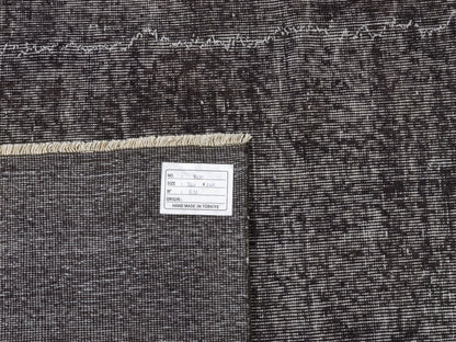 Black Area Large rug, Black Carpet rug 8x11, Turkish Rug, Vintage rug, Distressed rug, Unique rug, Contemporary decor, Handmade rug, 9600