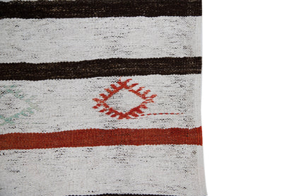 6x8 Vintage Turkish Hemp Kilim rug, White Hemp Kilim rug, Contemporary decor, Living room rug,Bedroom rug, One of a kind rug, 6718
