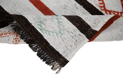 6x8 Vintage Turkish Hemp Kilim rug, White Hemp Kilim rug, Contemporary decor, Living room rug,Bedroom rug, One of a kind rug, 6718