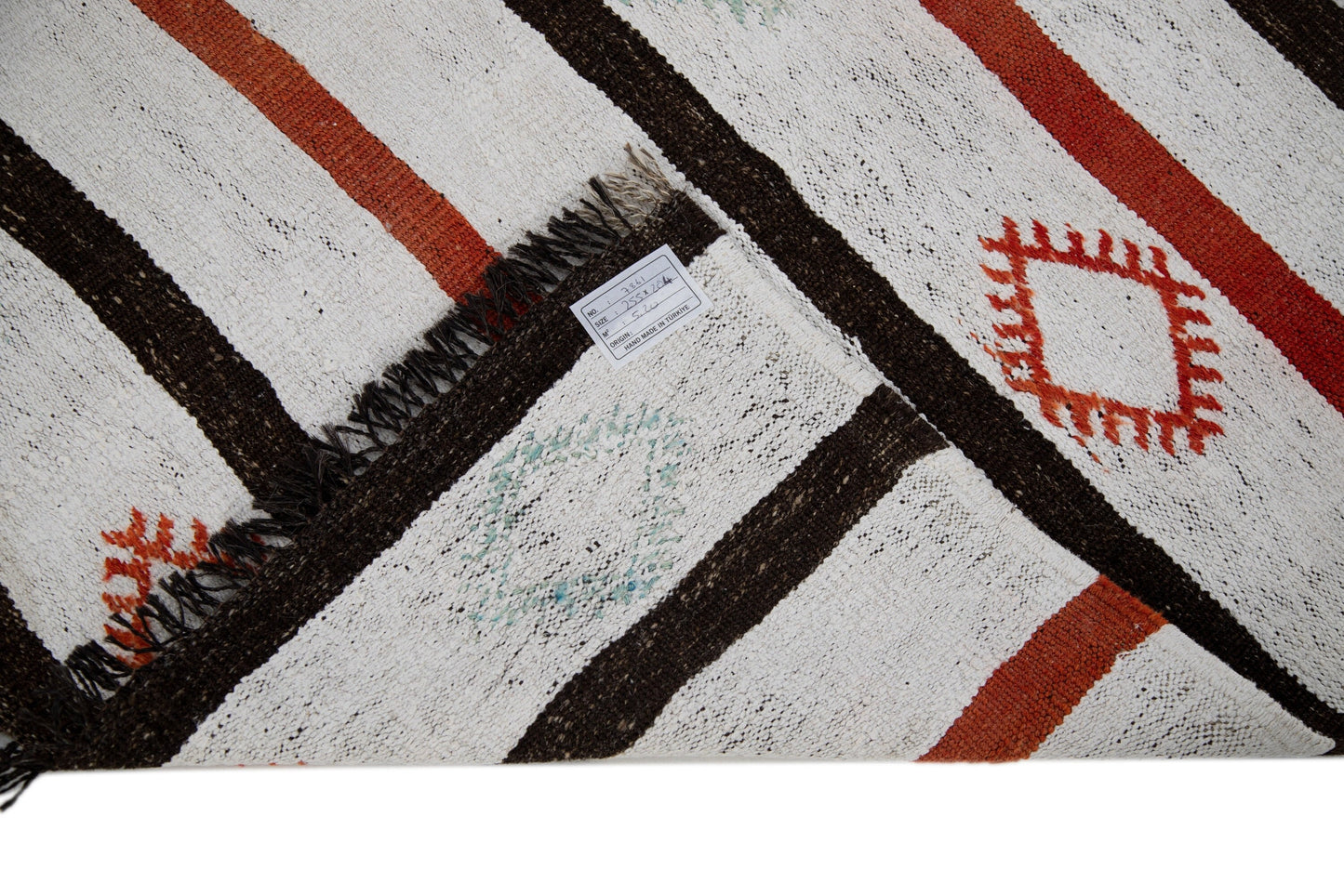 6x8 Vintage Turkish Hemp Kilim rug, White Hemp Kilim rug, Contemporary decor, Living room rug,Bedroom rug, One of a kind rug, 6718