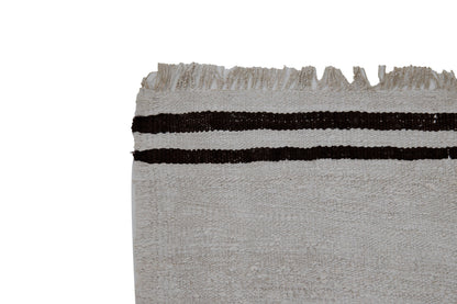 6x9 Area Kilim rug, Turkish Vintage Hemp Kilim rug,White Black Kilim rug , Bedroom rug, Minimalist decor,6283
