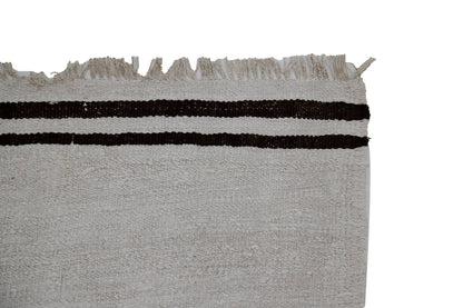 6x9 Area Kilim rug, Turkish Vintage Hemp Kilim rug,White Black Kilim rug , Bedroom rug, Minimalist decor,6283