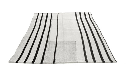 Kilim Rug ,Turkish Kilim, Vintage Kilim, Hemp Kilim ,Hemp Rug, White Black Rug ,Hemp 6x9 Kilim Rug ,Organic Hemp Rug, Floor Hemp Rug, 6809