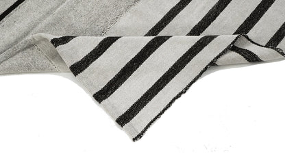 Kilim Rug ,Turkish Kilim, Vintage Kilim, Hemp Kilim ,Hemp Rug, White Black Rug ,Hemp 6x9 Kilim Rug ,Organic Hemp Rug, Floor Hemp Rug, 6809