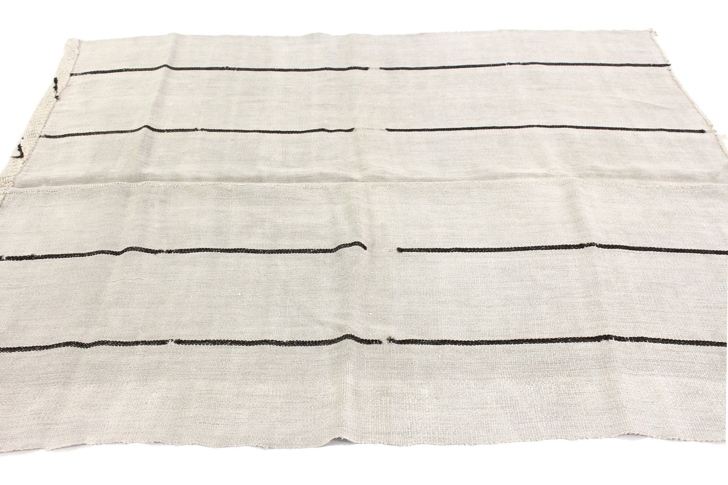 Hemp Kilim Rug,Vintage Kilim,Turkish Kilim,Area Kilim Rug, Small Bedroom Kilim Rug,White Black Kilim Rug,5826