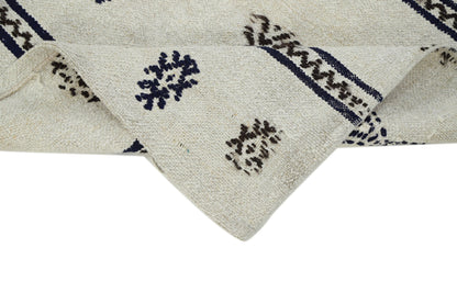 Area Kilim Rug, Turkish Vintage Hemp Kilim Rug, White İvory Kilim Rug 6x8 ,Bedroom Rug, Minimalist Decor, 8094