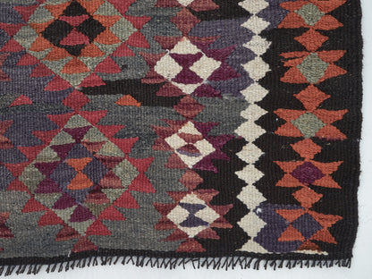 Rug Runner 4x11, Vintage Oushak Runner Rug, Handmade Antique Runner Rug, Turkish Eclectic Runner Rug, Bohemian Rug, Anatolia Rug, 11261