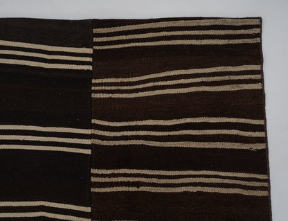Vintage Area Kilim Rug, Turkish Striped Kilim Rug, Handmade Antique Kilim Rug, Goat Hair Rug, Oversize Rug, Kilim Rug 8x12, Large Rug, 12931