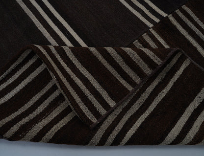 Vintage Area Kilim Rug, Turkish Striped Kilim Rug, Handmade Antique Kilim Rug, Goat Hair Rug, Oversize Rug, Kilim Rug 8x12, Large Rug, 12931