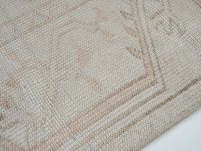 Area Rug, Rug 4x6, Vintage Rug, Handmade Rug, Turkish Rug, Oushak Rug, Scandinavian Rug, Beige Rug, Turkey Rug, Vintage Carpet, 12452