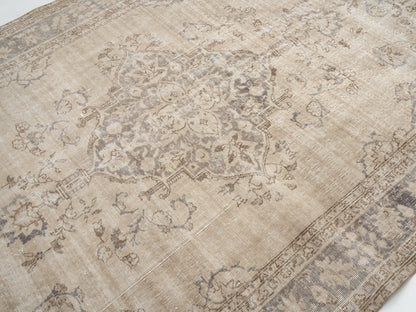 Handmade Area Rug, Turkish Oushak Unique Rug, Vintage Muted Rug,Neutral Floor Rug, Rug 6x10, Coastal Decor, Turkey Rug, Oushak Carpet, 11492