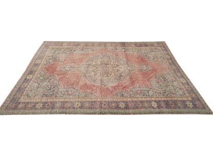 Handmade Area Rug, Oushak Vintage Antique Rug, Turkish Eclectic Rug, Living Room Rug, Turkey Rug, Bohemian Rug, Anatolia Rug, Rug 6x8, 12103
