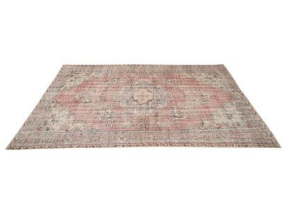 Turkish Vintage Oushak Rug, Handmade Area Eclectic Rug, Neutral Faded Rug, Kid Room Rug, Anatolia Rug, Bohemian Rug, Rug 5x9, 12149