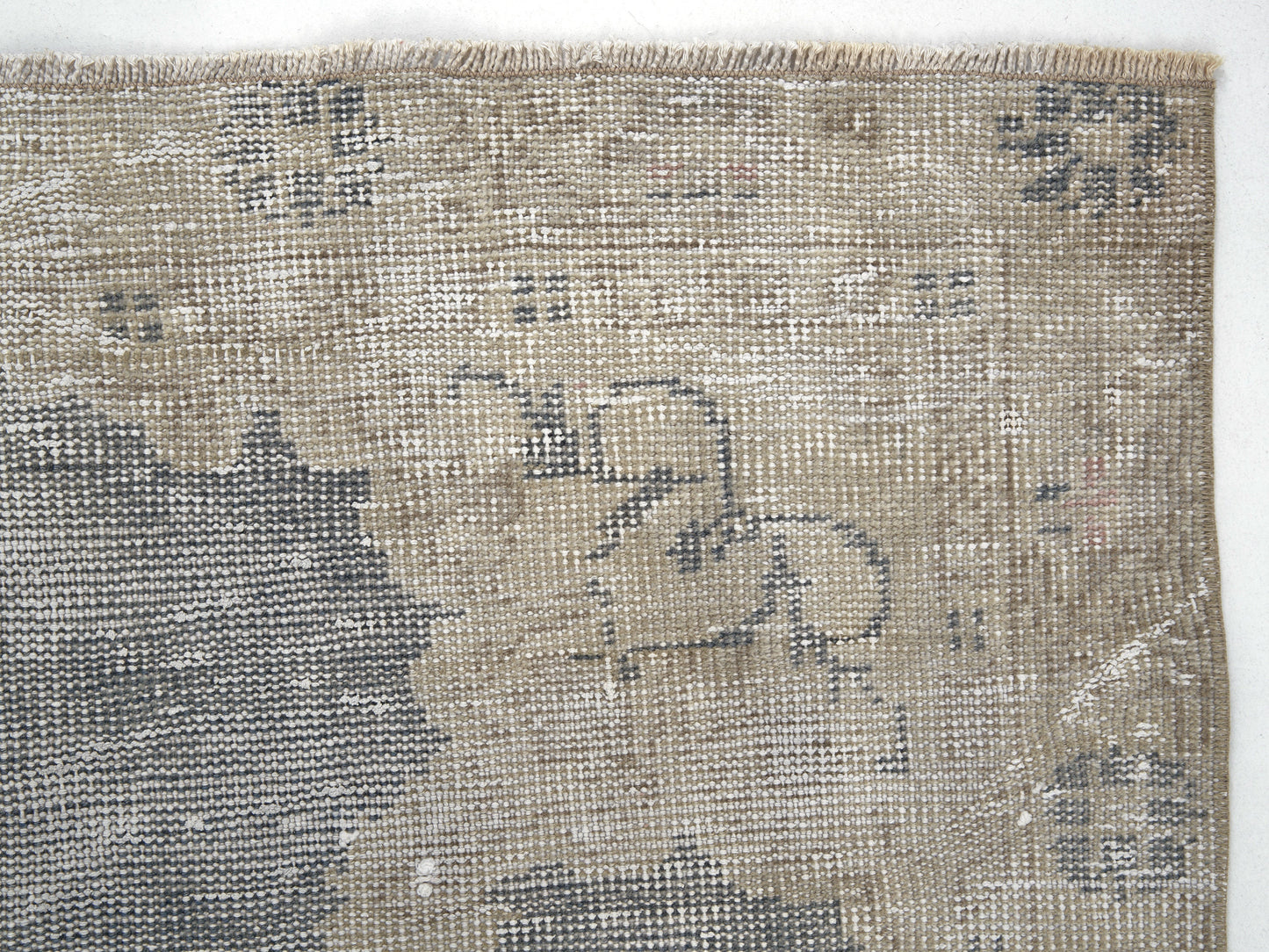 Vintage Handmade Rug, Turkish Oushak Rug, Area Rustic Rug, Rug 4x6, Primitive Rug, Living Room Rug, Turkish Carpet, Turkey Rug, 12088
