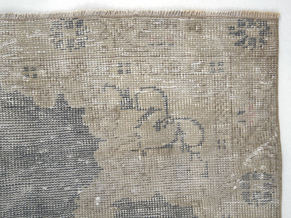 Vintage Handmade Rug, Turkish Oushak Rug, Area Rustic Rug, Rug 4x6, Primitive Rug, Living Room Rug, Turkish Carpet, Turkey Rug, 12088