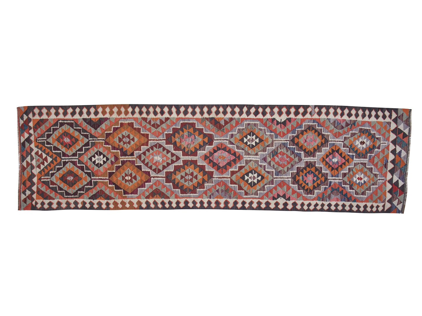 Vintage Runner, Turkish Runner, Oushak Runner, Handmade Runner Rug, Kitchen Runner, Kilim Runner, Anatolia Rug, Runner Rug 3x11, 11352