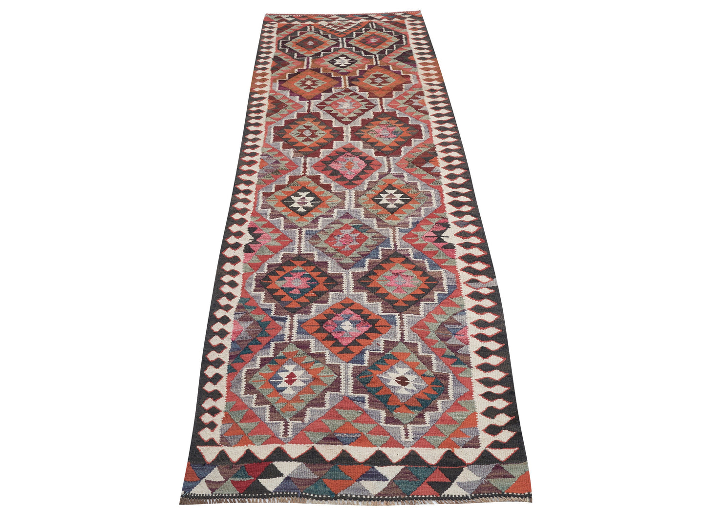 Vintage Runner, Turkish Runner, Oushak Runner, Handmade Runner Rug, Kitchen Runner, Kilim Runner, Anatolia Rug, Runner Rug 3x11, 11352