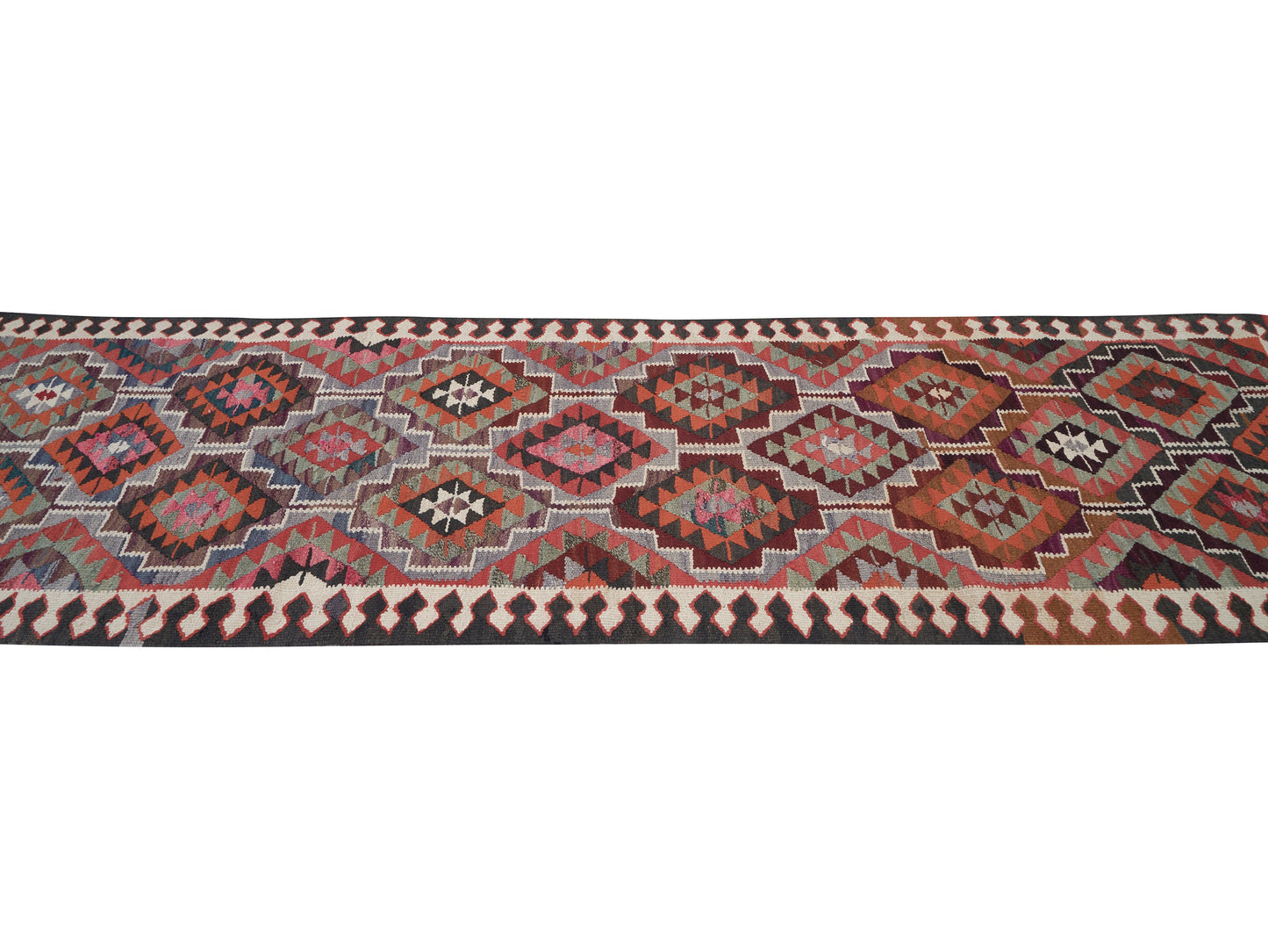 Vintage Runner, Turkish Runner, Oushak Runner, Handmade Runner Rug, Kitchen Runner, Kilim Runner, Anatolia Rug, Runner Rug 3x11, 11352