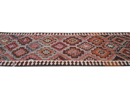 Vintage Runner, Turkish Runner, Oushak Runner, Handmade Runner Rug, Kitchen Runner, Kilim Runner, Anatolia Rug, Runner Rug 3x11, 11352
