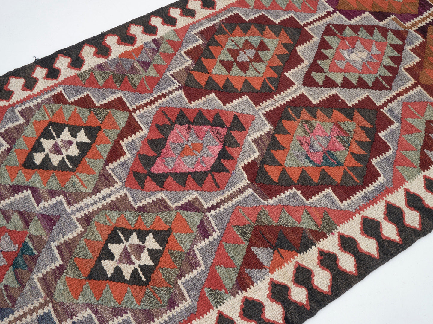 Vintage Runner, Turkish Runner, Oushak Runner, Handmade Runner Rug, Kitchen Runner, Kilim Runner, Anatolia Rug, Runner Rug 3x11, 11352